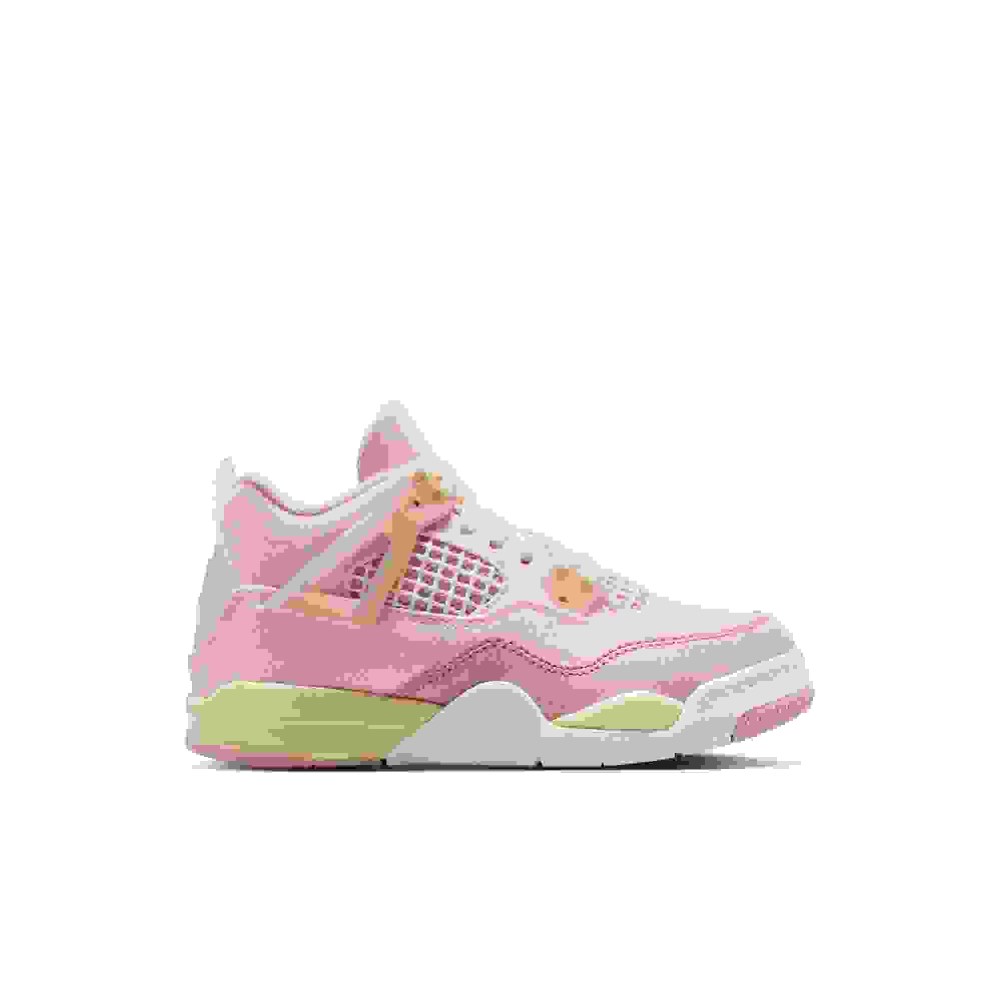 Jordan 4 Retro Preschool Girls' "Iced Carmine" Shoe